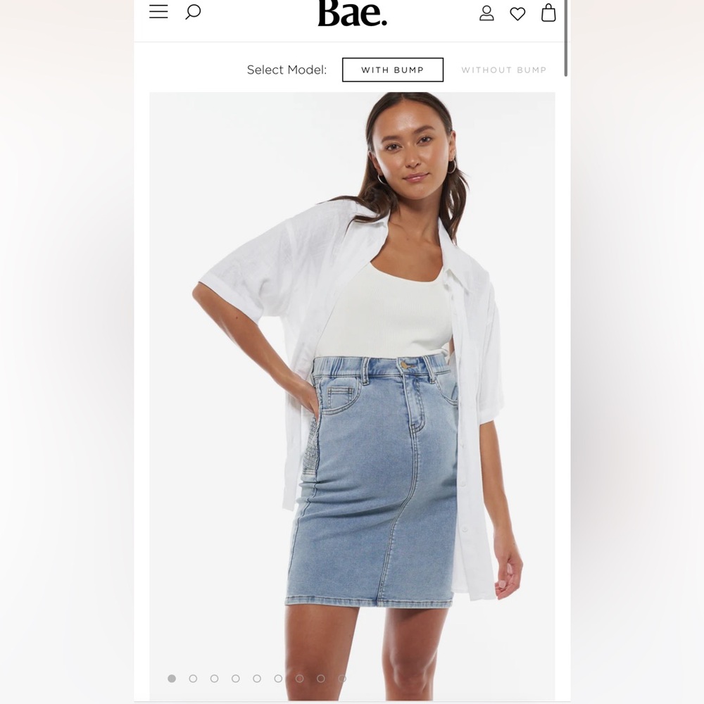 Bae the label maternity denim skirt